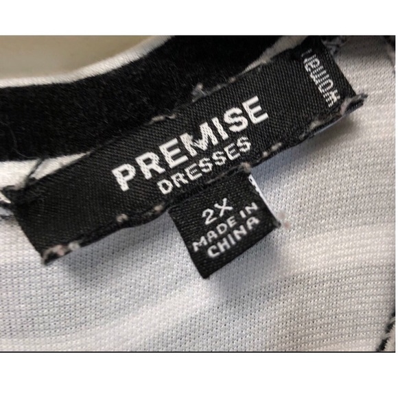 Premise Plus Size Striped T Shirt Style Dress - Picture 4 of 4